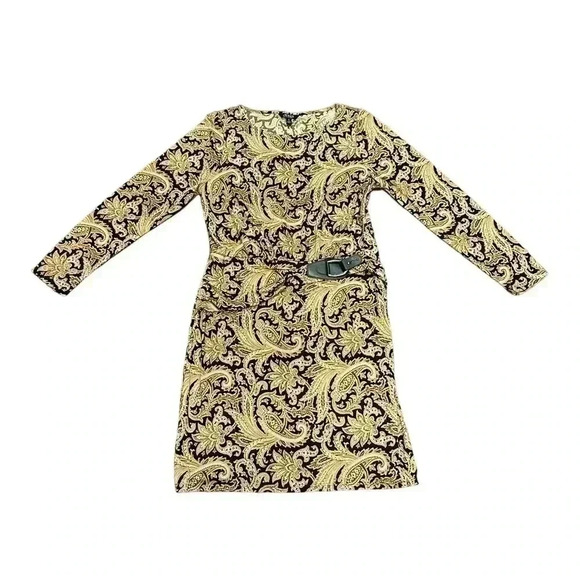 Lauren Ralph Lauren Womens Paisley Knee-Length Work Sheath Dress Size 14 - Picture 1 of 10
